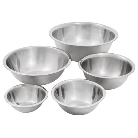 Choice Standard Weight Stainless Steel Mixing Bowls 5set
