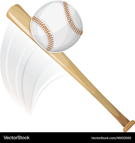 Baseball Bat Hitting A Baseball