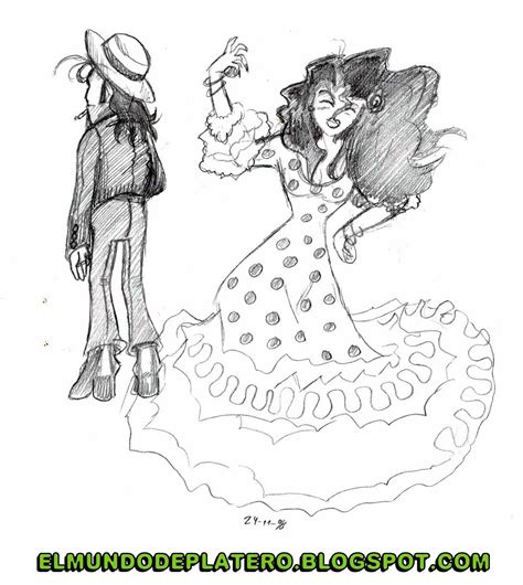 Platero Caricaturas Cómics E Ilustraciones Bailando Flamenco