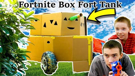 Fortnite Cardboard Box Fort Tank In Real Life Nerf Battle Royale