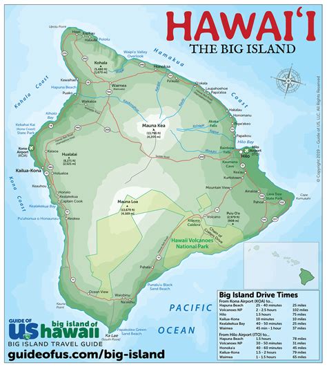 Printable Map Of Big Island Hawaii