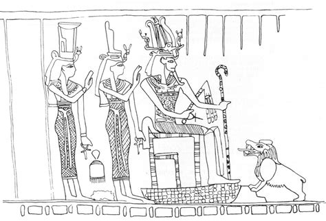 W1982 Osiris Enthroned Y Ganolfan Eifftaidd Egypt Centre