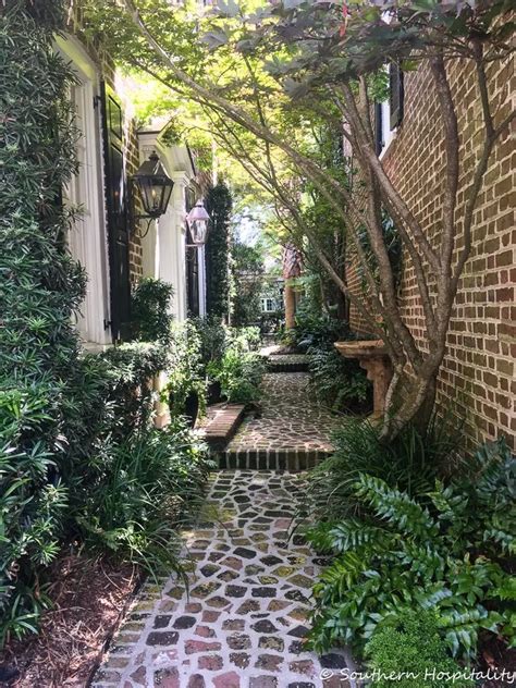 Charming Homes Of Charleston Small Courtyard Gardens Backyard