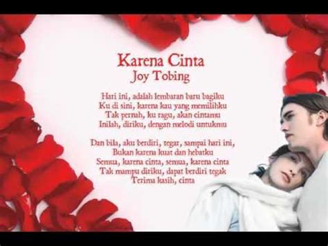 Bisa merasakan sakit dan bahagia. Karena Cinta - Joy Tobing - YouTube