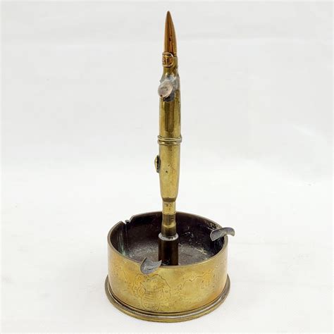 Ww1 Trench Art Shell Case And Bullet Ashtray Sally Antiques