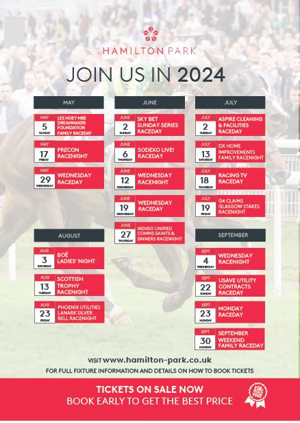2024 Fixtures Hamilton Park