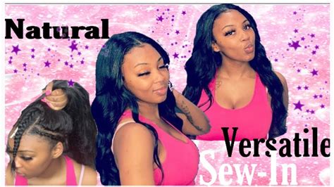 Versatile Sew In Weave You Can Wear In A Ponytail Youtube