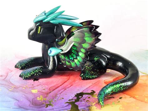 Black And Green Glitter Dragon By Howmanydragons On Deviantart
