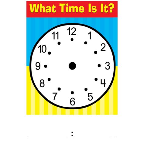 What Time Is It Educational Laminated Chart