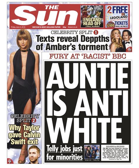 Bbc Says Suns Claim That Auntie Is Anti White Is Utterly Ridiculous