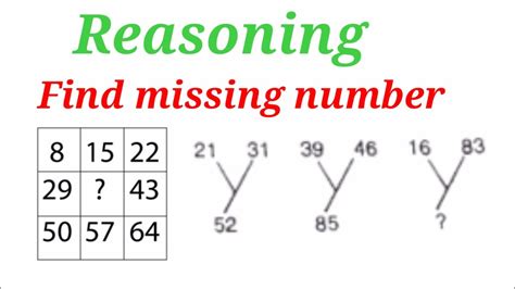 Reasoning Missing Number Find Missing Number Reasoning Short Tricks