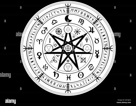 Wiccan Symbol Des Schutzes Set Aus Mandala Hexen Runen Mystic Wicca