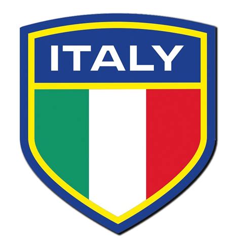 2 X 10cm100mm Italy Flag Crest Italian Vinyl Self Adhesive Sticker