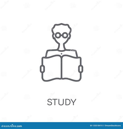 Study Linear Icon Modern Outline Study Logo Concept On White Ba Stock