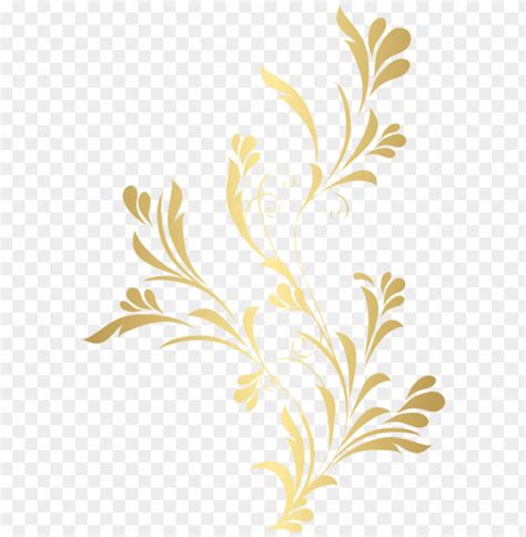 Floral Gold Element Png Clipart Png Photo 45740 Toppng