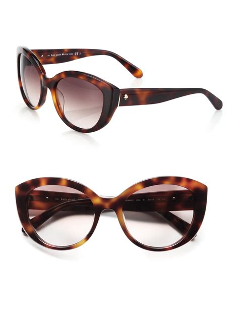 Kate Spade Sherrs 55mm Modified Cat S Eye Sunglasses In Brown Tortoise Lyst