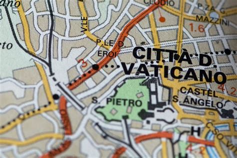 Die Vatikanstadt Auf Der Karte Stockbild Bild Von Olisipio Bezirk