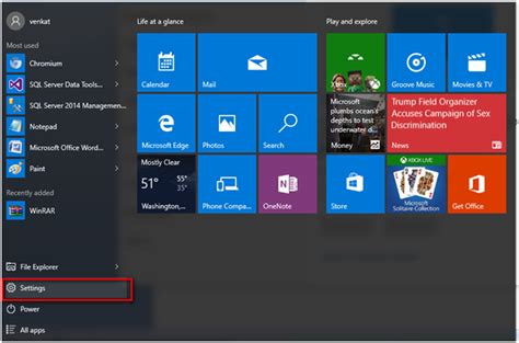 Display Settings In Windows 10