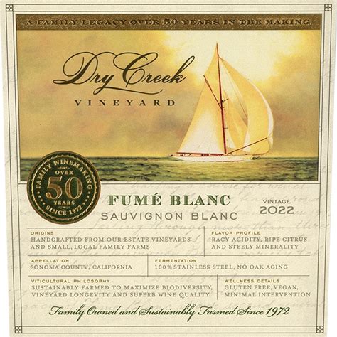 Wine Of The Week 2022 Dry Creek Fumé Blanc Laurie Daniel On Wine
