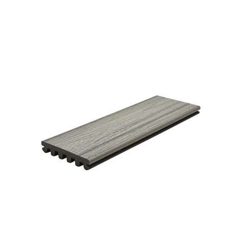 Trex Enhance Naturals 20 Ft Foggy Wharf Grooved Composite Deck Board In