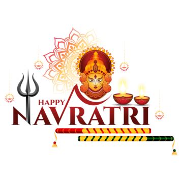 Happy Navratri Goddess Durga English Typography Wishes Happy Navratri