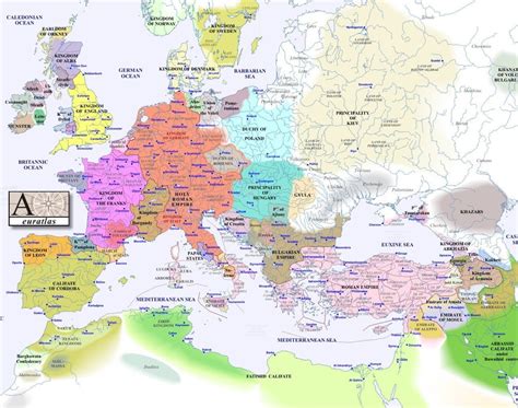 Map Of Europe Circa 1000 Ad Rpics