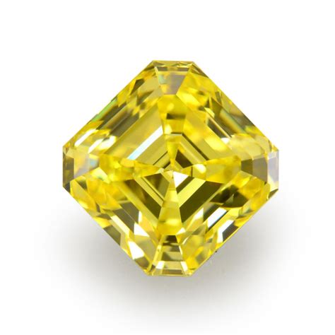 121 Carat Fancy Vivid Yellow Diamond Asscher Shape Vvs2 Clarity