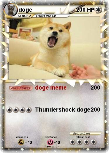Pokémon Doge 2898 2898 Doge Meme My Pokemon Card