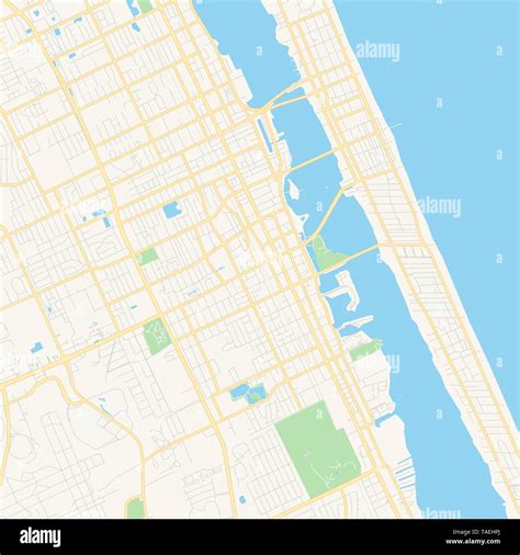 Il Vettore Vuoto Mappa Di Daytona Beach Florida Stati Uniti Damerica