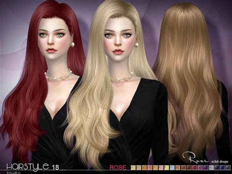 The Sims Resource Sclub Ts4 Hair Rose N18 Update07042017