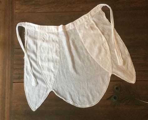 1950s Sheer Hostess Apron Vintage Half Apron White Linen Etsy