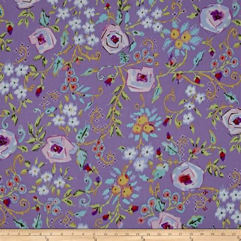 Meadow Primose Purple Free Spirit Fabrics Purple Fabric Fabric