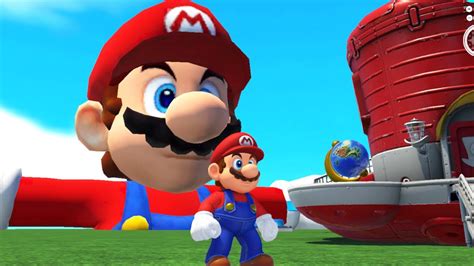 Super Mario And Giant Mario In Super Mario Odyssey Custom Mod Youtube
