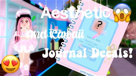 Kawaii And Aesthetic Journal Decal Ids Royale High Pinkaspink