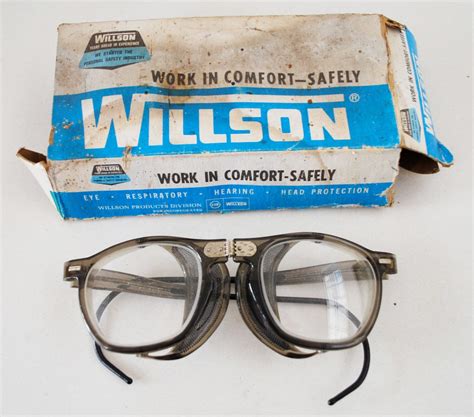 Vintage Willson Folding Safety Goggles Glasses By Greatauntpearl