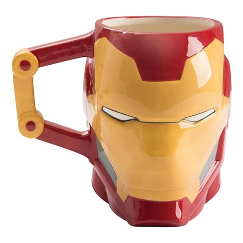 vandor marvel iron man shaped ceramic soup coffee mug cup 20 ounce mugs marvel mug iron man