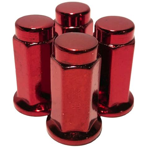 Red X Flat Base Lug Nut Set Mm Hex Atv Utv Kodiak Banshee