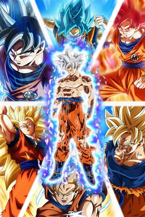 Dragon Ball Z Super Poster Goku From SSJ To Ultra In X In Free Shipping EBay