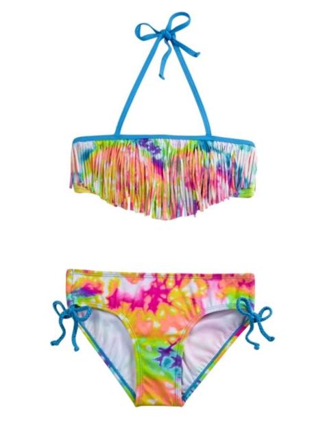 Type Dye Fringe Bikini From Justice Girls Bathing Suits Cute Bathing