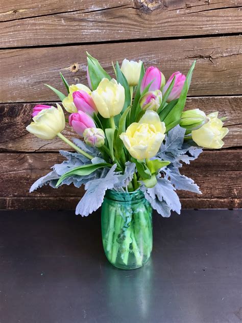 Mason Jar Tulips In Suwanee Ga Lemon Floral Design