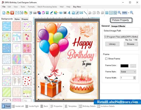 Birthday Card Maker Software Screenshot Retaillabelsoftware