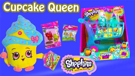 limited edition cupcake queen plush shopkins season 3 large shopping cart blind bag surprise