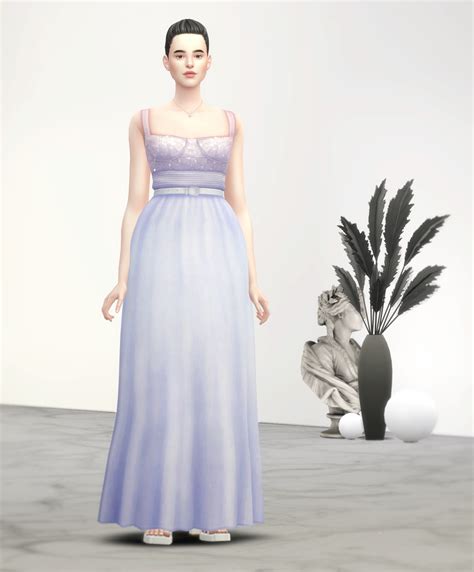 Milky Way At Night Gown Screenshots The Sims 4 Create A Sim