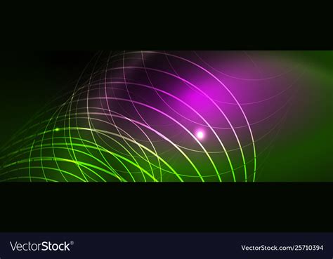 Techno Glowing Background Futuristic Dark Vector Image