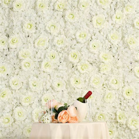 Buy 4 Panels 11 Sq Ft Uv Protected 3d Cream Silk Rose And Hydrangea