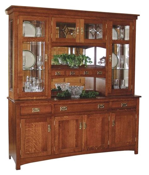 Amish Shaker Hutch China Cabinet 72 Solid Wood