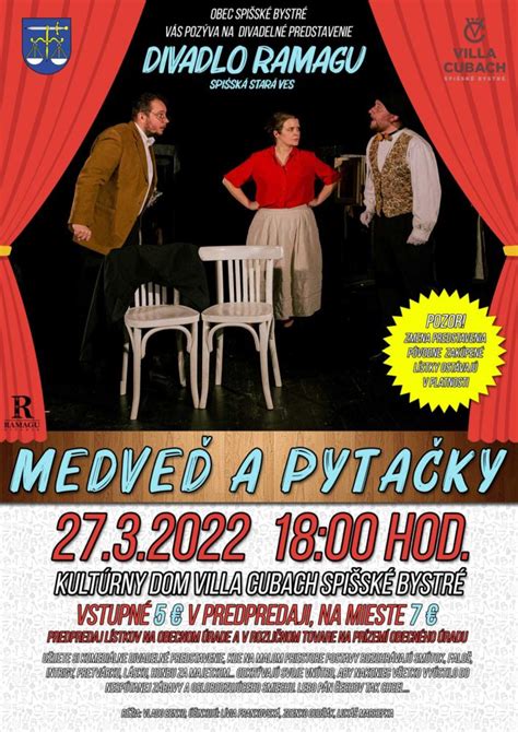 Divadelné Predstavenie Medveď A Pytačky Zmena TermÍnu Na 342022 Tatryportalsk