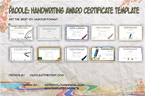 Handwriting Award Certificate Printable 10 Template Ideas