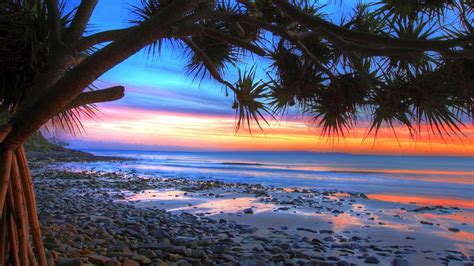 Sunset At Rocky Beach Hd Sea Wallpapers Ocean Sun