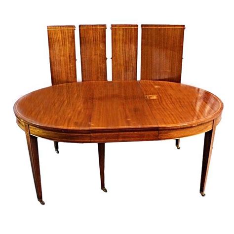 Only genuine antique sheraton tables approved for sale on www.sellingantiques.co.uk. Vintage Sheraton Style Inlaid Round Dining Table | Chairish